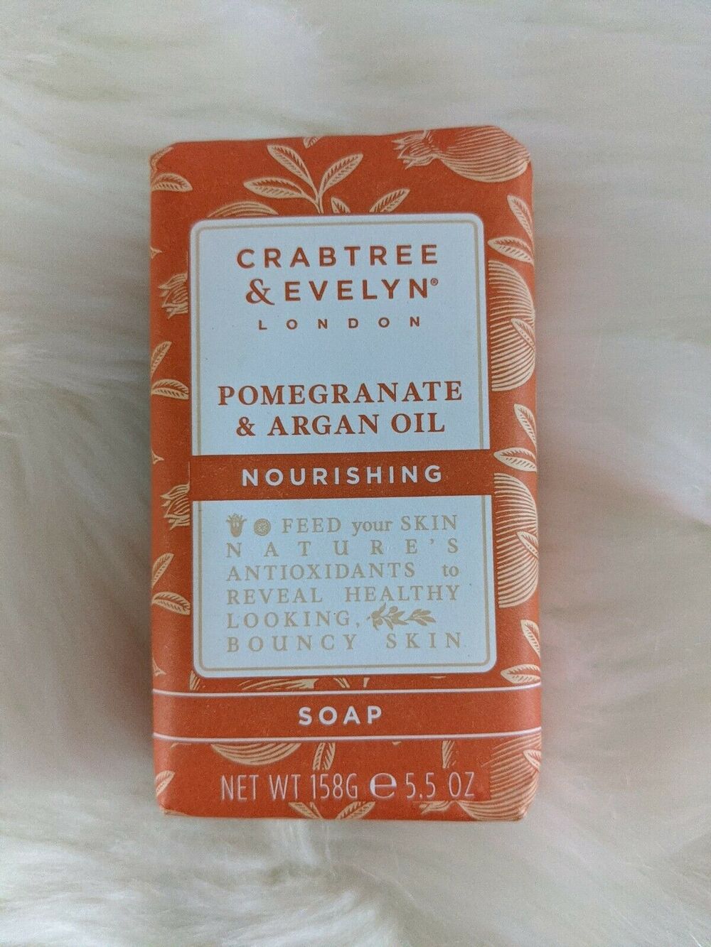Crabtree & Evelyn POMEGRANATE & ARGAN OIL Nourishing Bar Soap 5.5oz